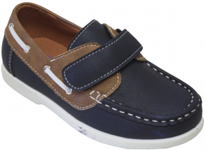 KIDS BOAT SHOES (2212152) NAVY/TAN